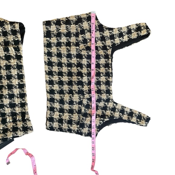 HOUSE OF HARLOW REVOLVE Tweed Houndstooth Academia Clueless Crop Top Skirt Set - Picture 13 of 15